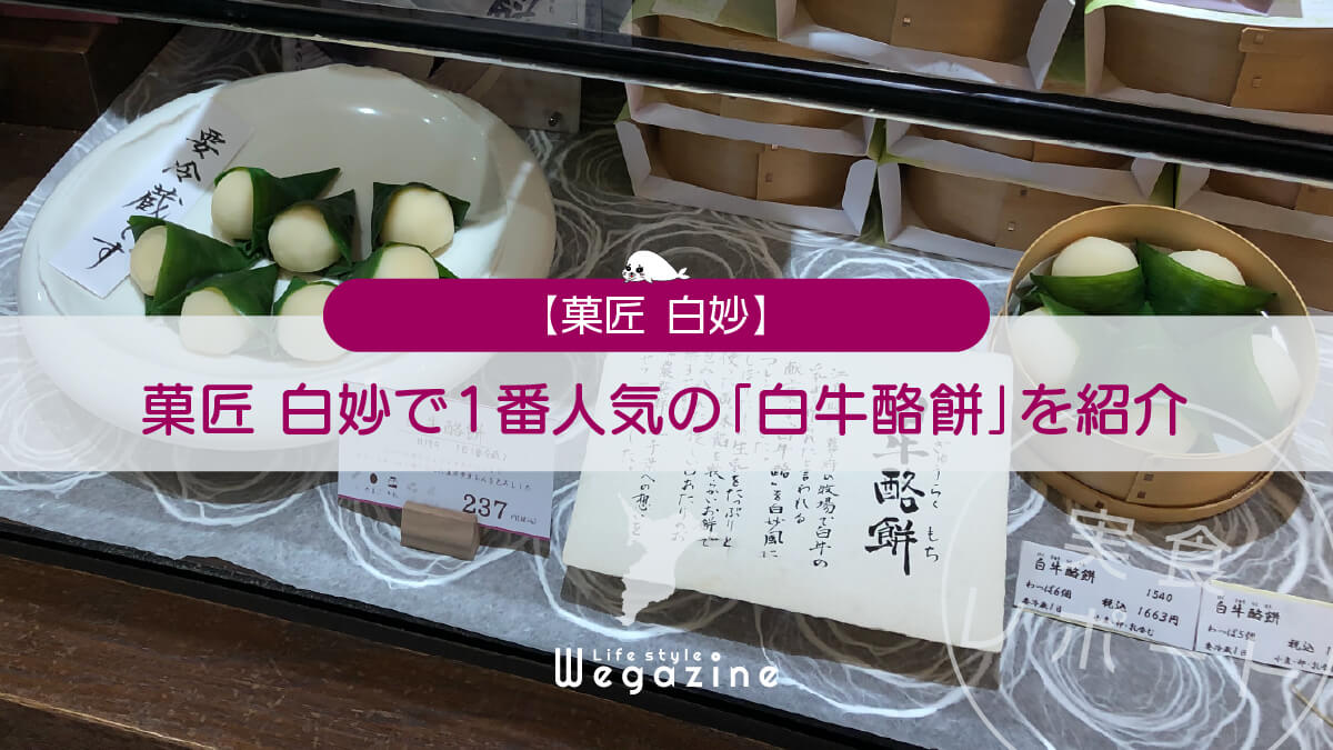 菓匠 白妙で1番人気の「白牛酪餅」を実食レポート（値段・購入方法）