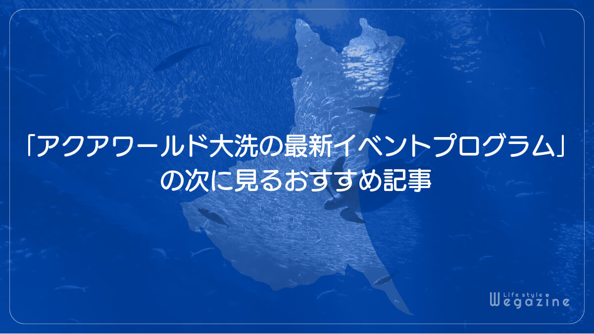 「アクアワールド大洗の最新イベントプログラム」の次に見るおすすめ記事