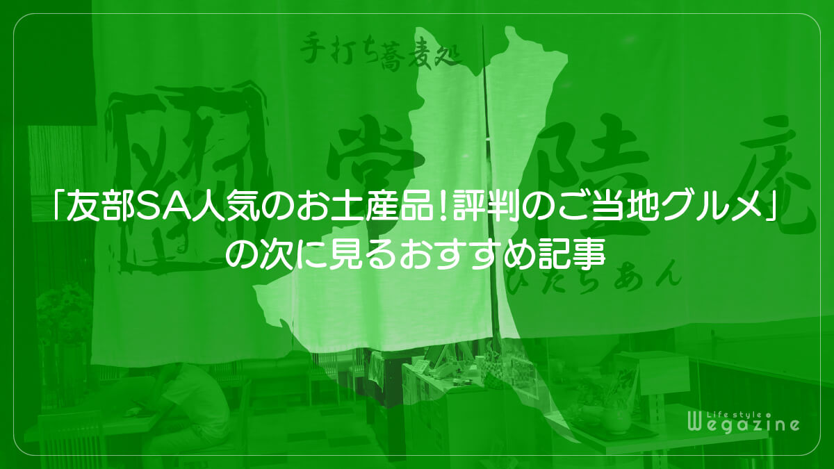 「友部SA（上り下り）人気のお土産品！評判のご当地グルメ」の次に見るおすすめ記事