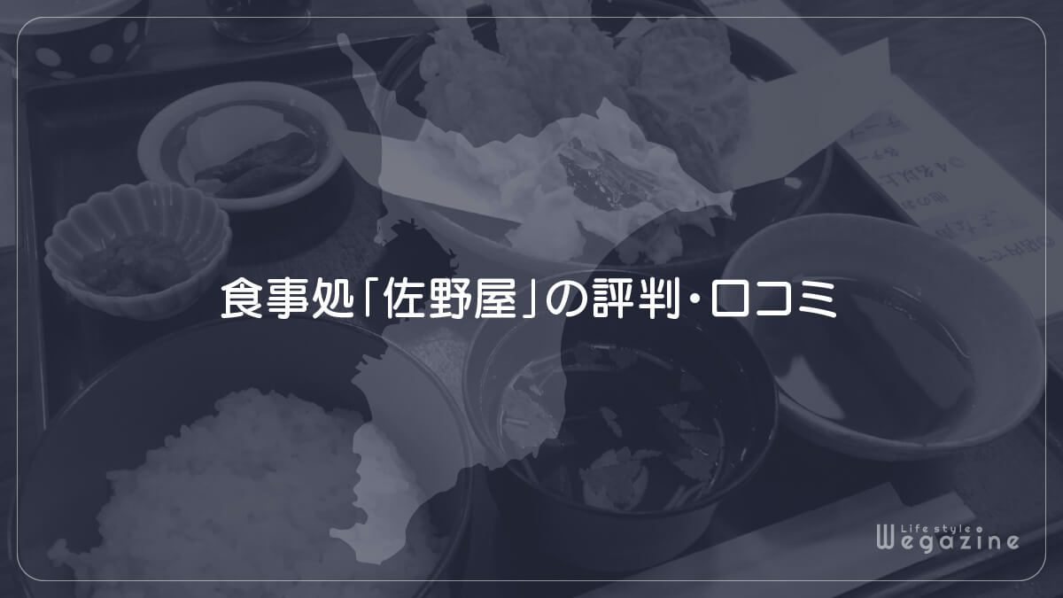 食事処「佐野屋」の評判・口コミ