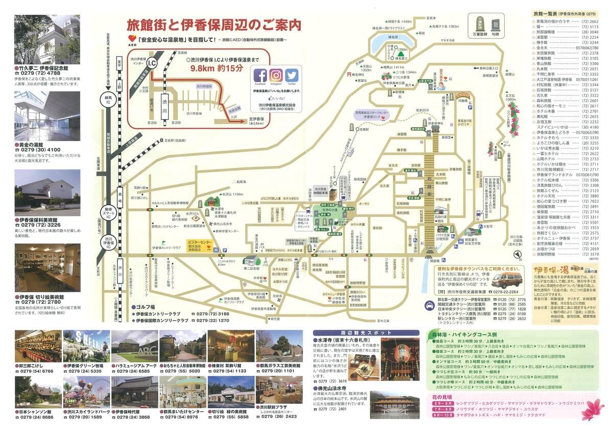 旅館街と伊香保周辺のご案内