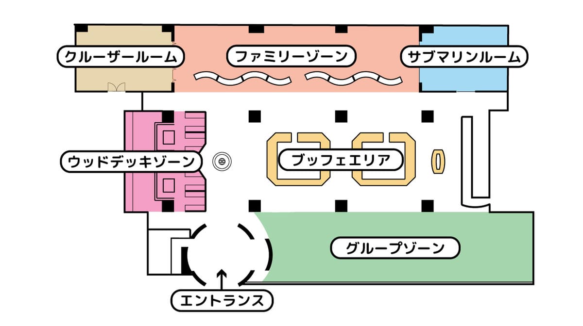 ポートダイニング リコリコのフロアマップ