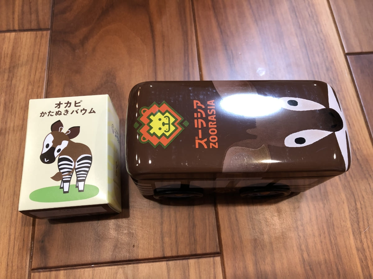 オカピかたぬきバウムとクランチチョコ