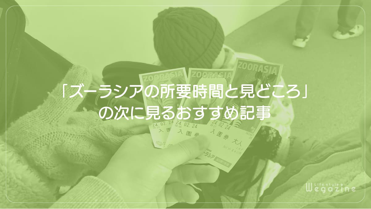 「ズーラシアを1周するのにかかる所要時間と見どころ」の次に見るおすすめ記事