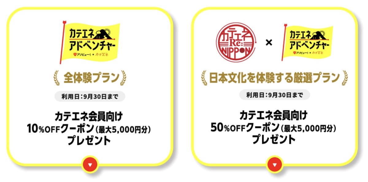 【カテエネ会員限定】最大半額クーポンプレゼントキャンペーン