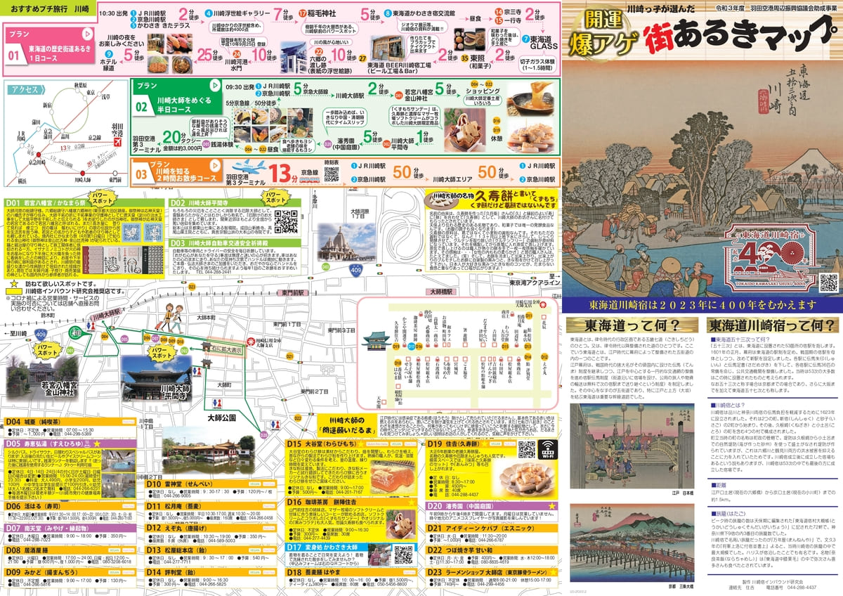 川崎大師の食べ歩き・お土産・観光マップ1