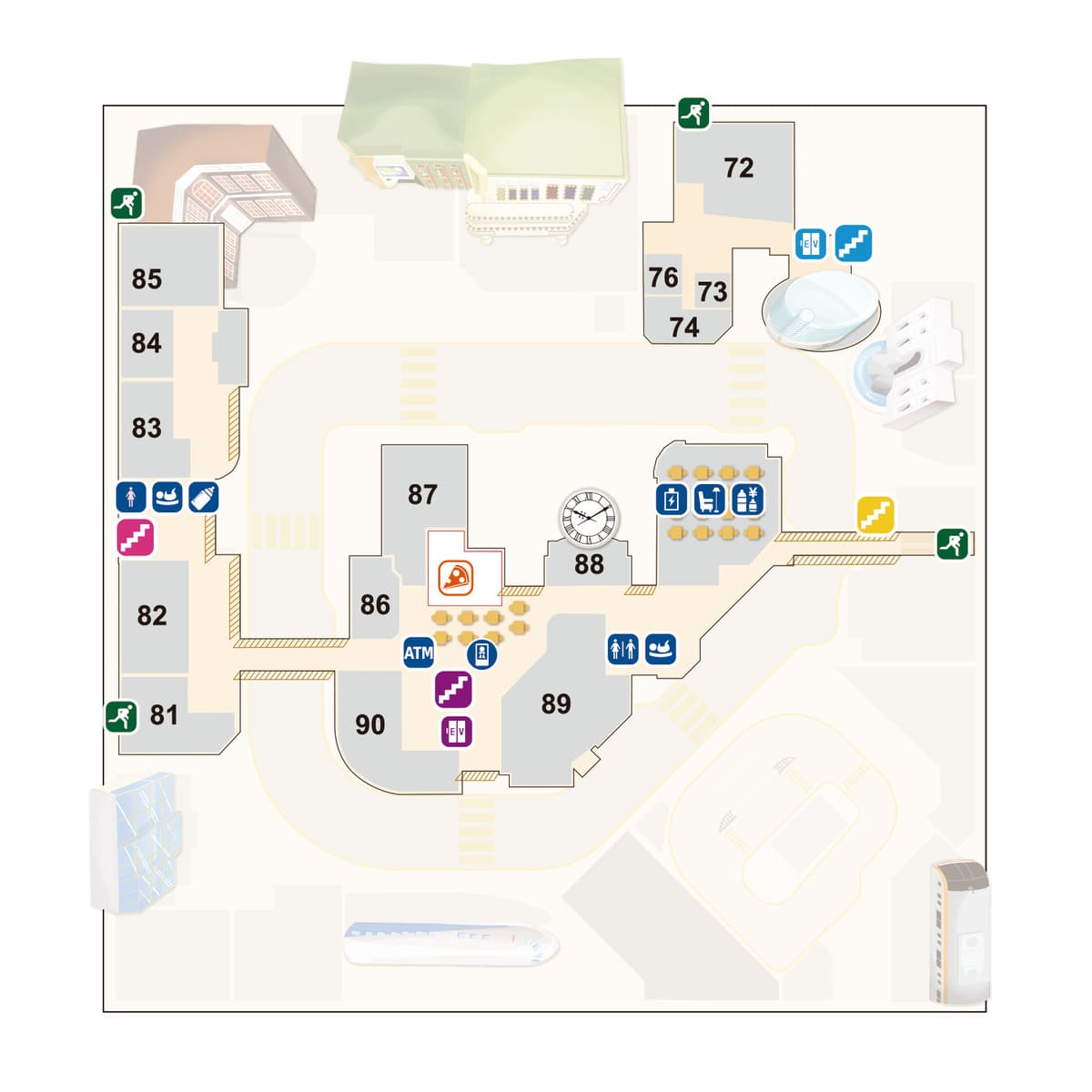 シティマップ（施設案内）2階
