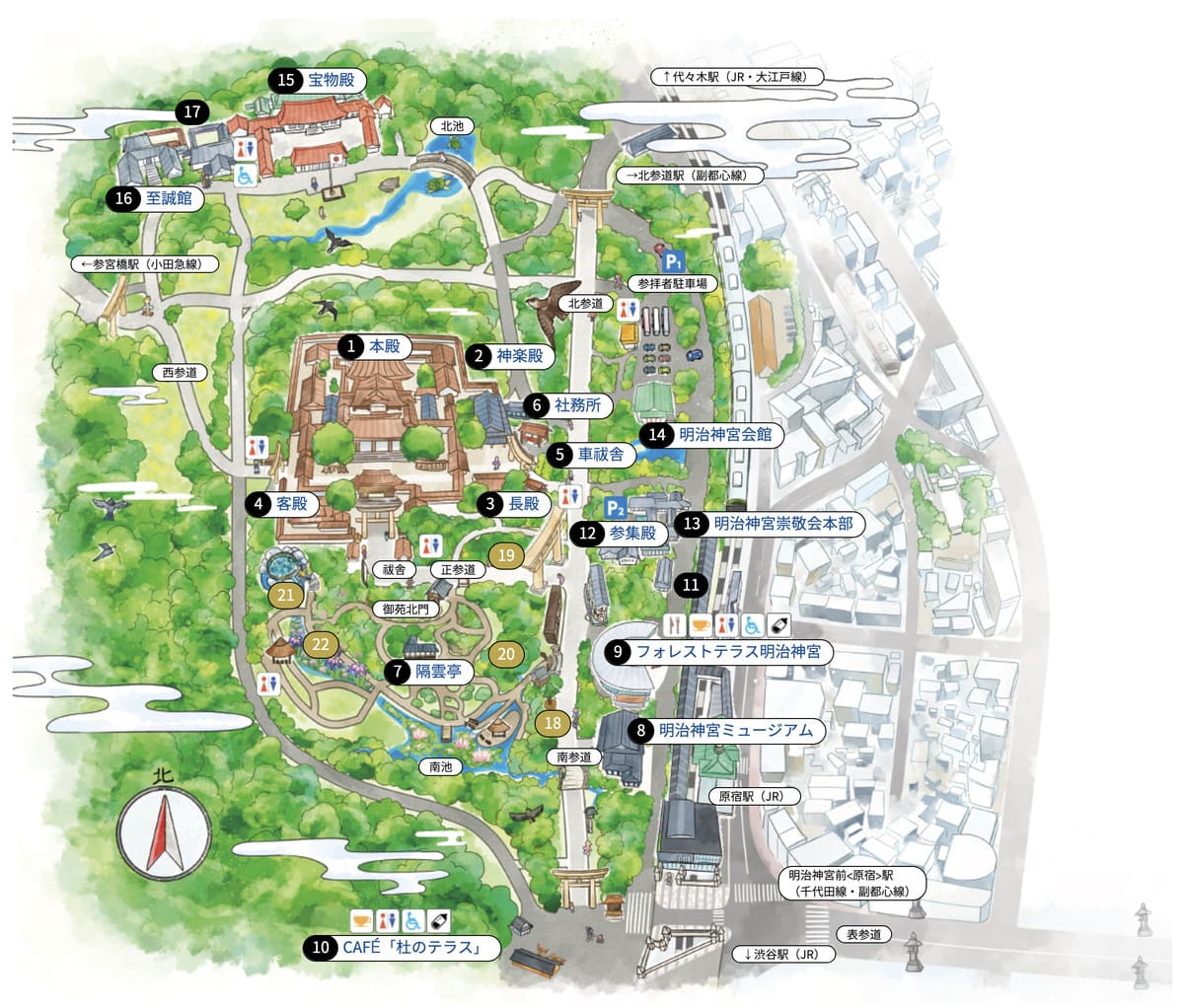 明治神宮の境内案内図