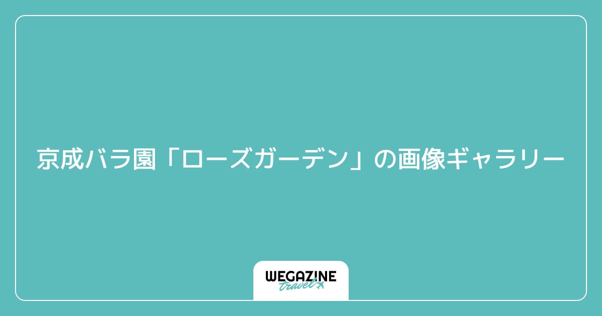 京成バラ園「ローズガーデン」の画像ギャラリー