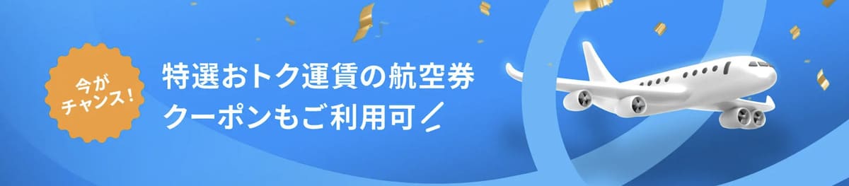 【航空会社の人気プラン】お得運賃の航空券セール