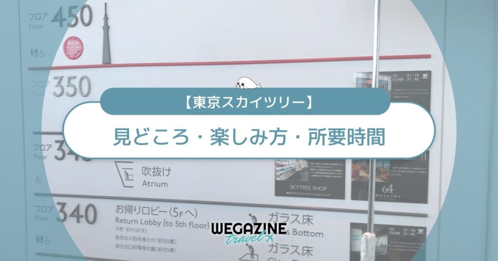東京スカイツリーの見どころ・楽しみ方・所要時間！天望回廊は行くべき？