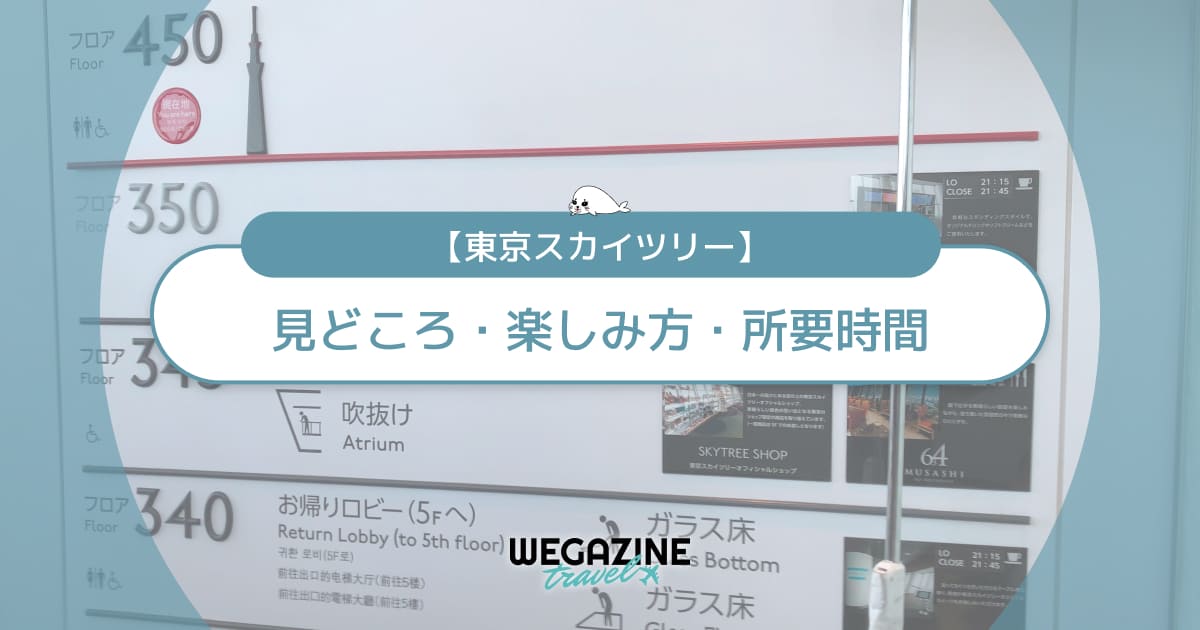 東京スカイツリーの見どころ・楽しみ方・所要時間!天望回廊は行くべき?