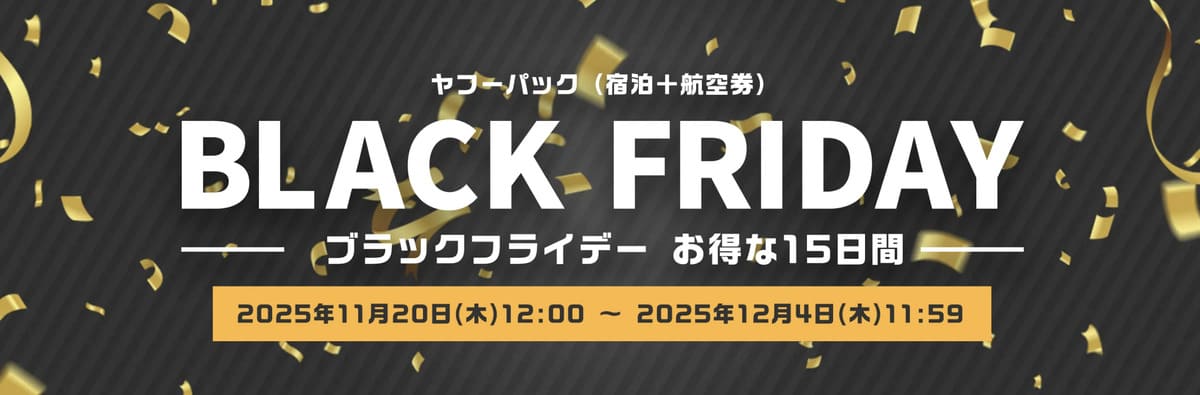 【宿泊＋航空券】ブラックフライデーセール
