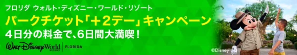フロリダ ウォルト・ディズニー・ワールド・リゾートキャンペーン