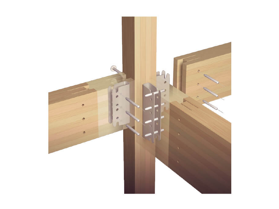 耐震性に優れたメルジョイント工法の木造軸組工法2